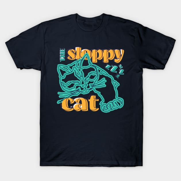 the Sloppy Cat Lineart T-Shirt by Menzo